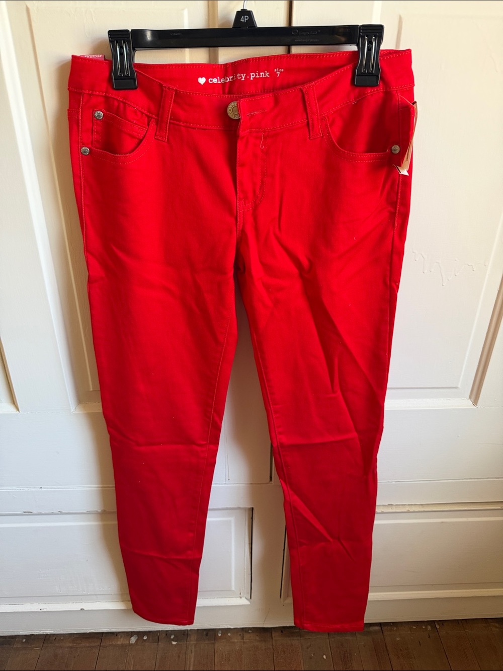 Celebrity Pink Bright Red Women's Skinny Jeans